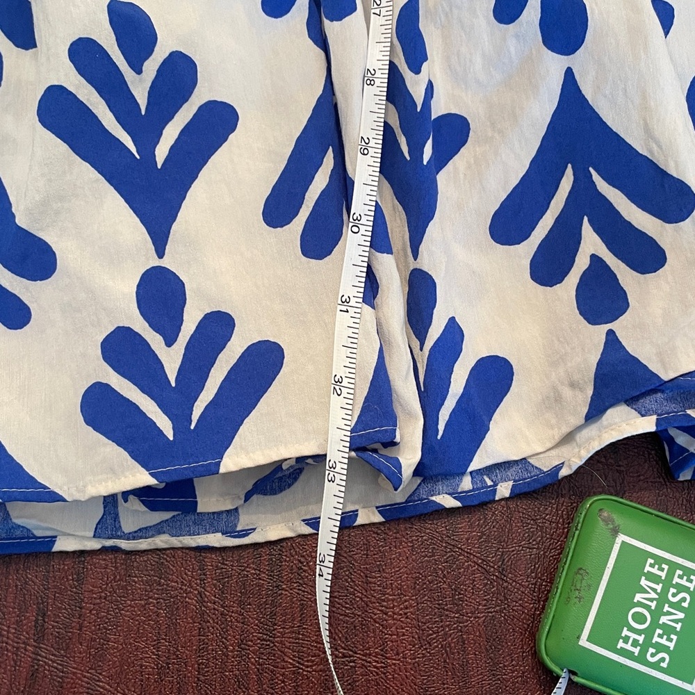 Zara Blue and White Patterned dress - Picture 7 of 8